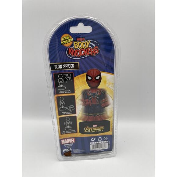NECA Marvel Avengers Infinity War Iron Spider BodyKnockers 2018 Solar Powered - Picture 4 of 8